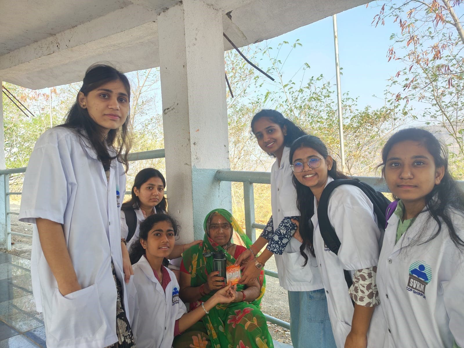 Students Serving first-aid service at Nageshwar temple on the auspicious occasion of Mahashivratri